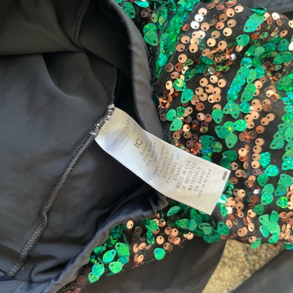 Weissman Green & Black Sequin Dance Costume - Picture 8 of 8